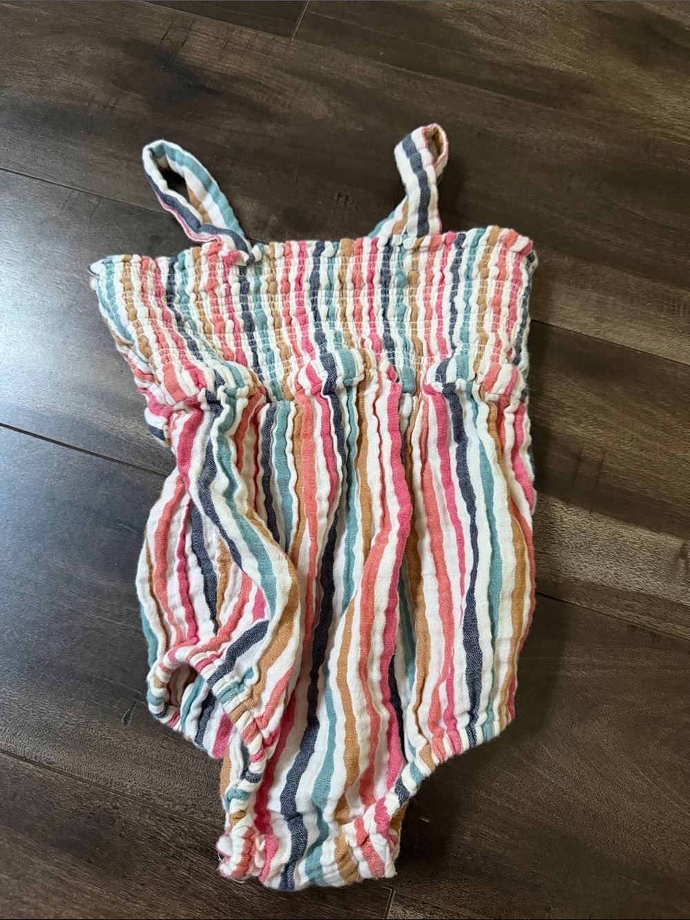 Old Navy Multicolor Striped Smocked Romper